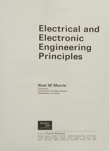 Cover for Electrical and electronic engineering principles