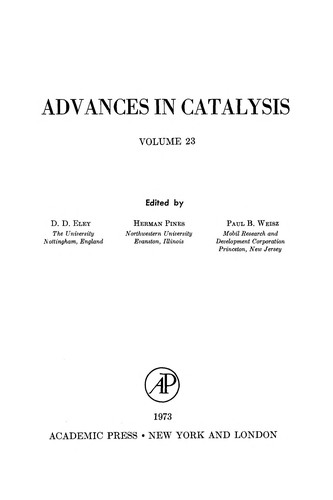 Cover for Advances in catalysis.