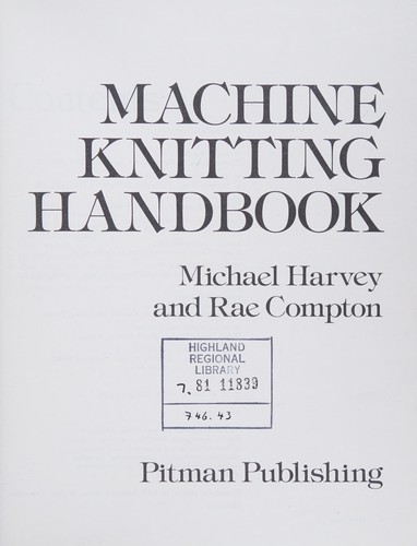 Cover for Machine Knitting Handbook