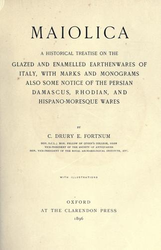 Cover for Maiolica