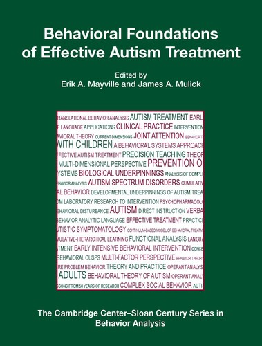 Cover for Behavioral foundations of effective autism treatment