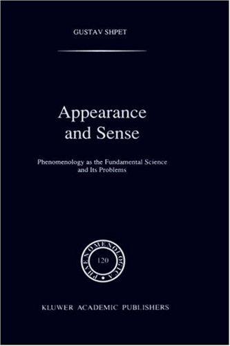 Cover for Appearance and Sense