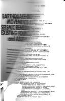Cover for Earthquake-induced movements and seismic remediation of existing foundations and abutments