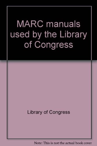 Cover for MARC manuals used by the Library of Congress.