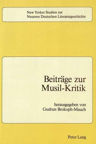 Cover for Beiträge zur Musil-Kritik