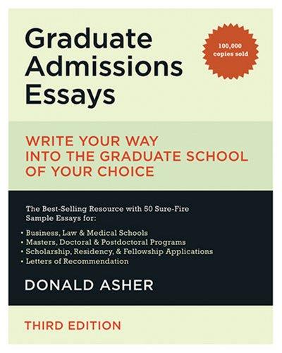 Cover for Graduate Admissions Essays