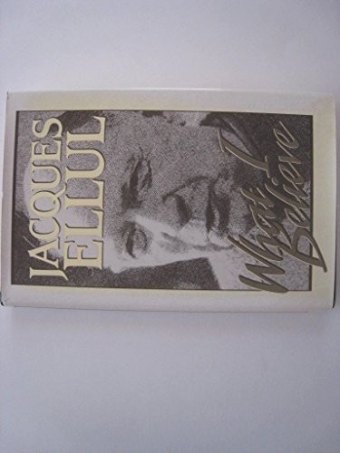 Cover for What I believe