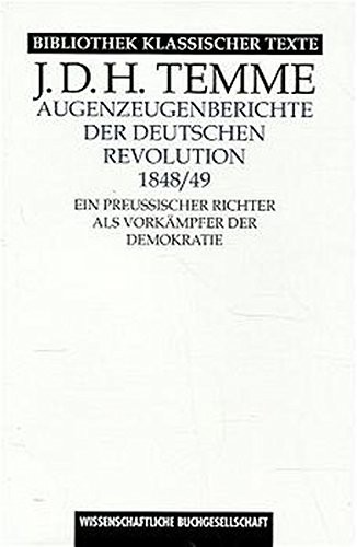 Cover for Augenzeugenberichte der deutschen Revolution, 1848/49