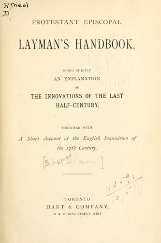 Cover for Protestant Episcopal layman's handbook