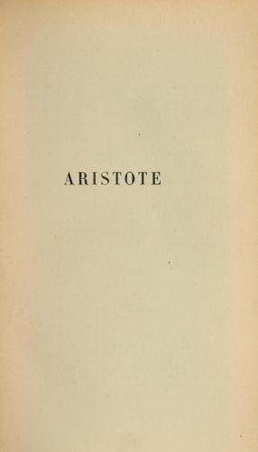 Cover for Aristote