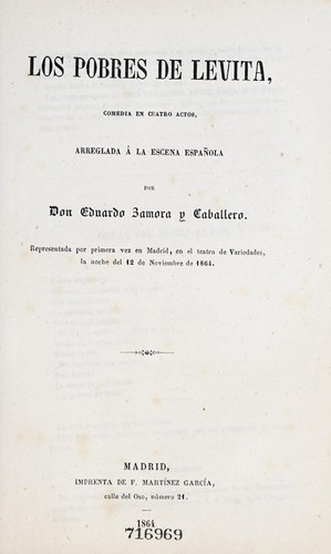 Cover for Los pobres de levita