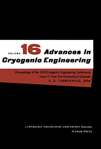 Cover for Advances in Cryogenic Engineering