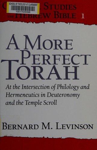 Cover for A more perfect Torah