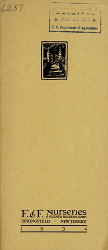 Cover for F. & F. Nurseries, Flemer Holding Corp., 1934