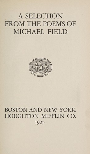 Cover for A selection from the poems of Michael Field