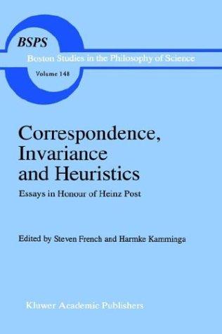 Cover for Correspondence, Invariance and Heuristics