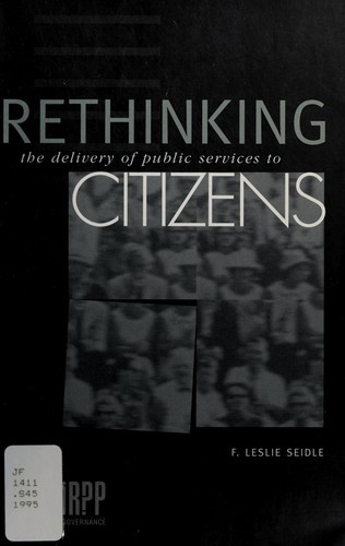 Cover for Rethinking the delivery of public services to citizens