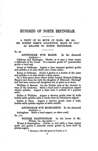 Cover for Some rough materials for a history of the hundred of North Erpingham in the ...