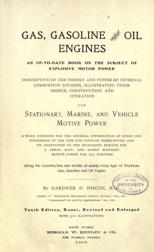 Cover for Gas, gasoline and oil-engines