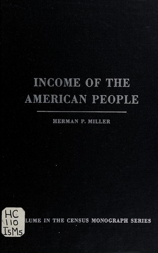 Cover for Income of the American people