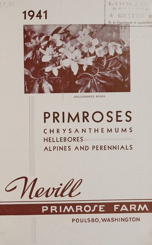 Cover for 1941 primroses, chrysanthemums, hellebores, delphiniums, alpines and perennials