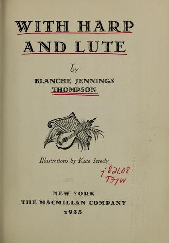 Cover for With harp and lute