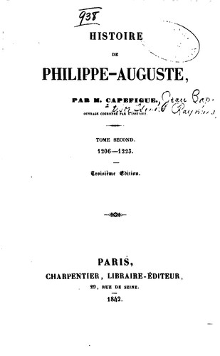Cover for Histoire de Philippe-Auguste