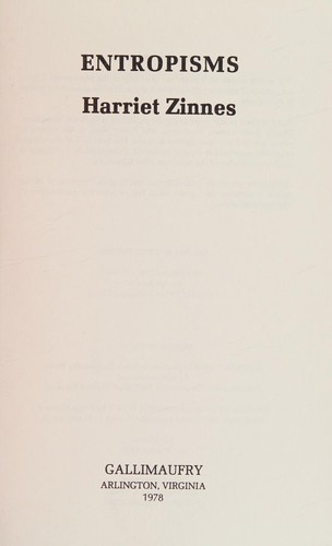 Cover for Entropisms