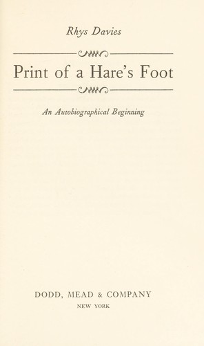 Cover for Print of a hare's foot