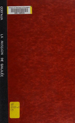 Cover for La Mission de Galilee dans la tradition synoptique