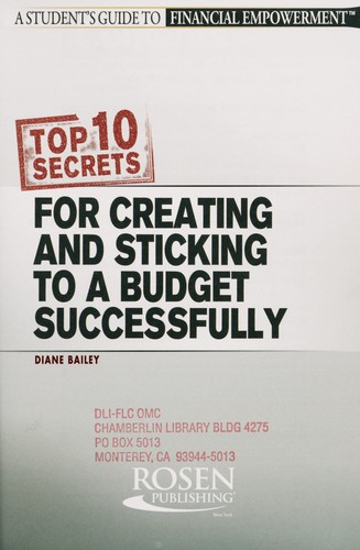Cover for Top 10 secrets for creating and sticking to a budget successfully