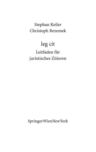 Cover for Leg cit²