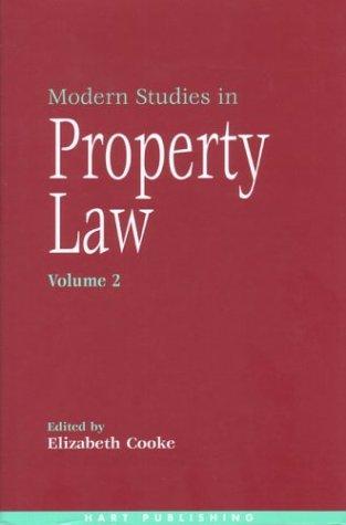 Cover for Modern Studies in Property Law