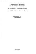 Cover for Sprachtheorie