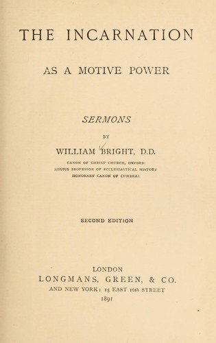 Cover for The incarnation as a motive power