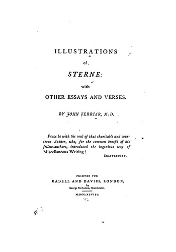 Cover for Illustrations of Sterne: With Other Essays and Verses