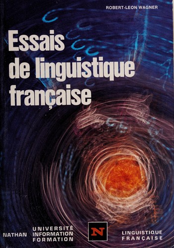 Cover for Essais de linguistique française