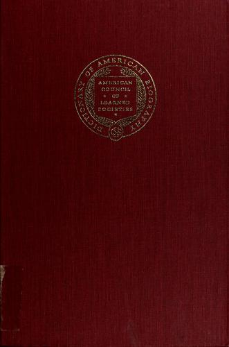 Cover for Dictionary of American biography