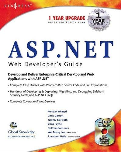 Cover for ASP.net Web Developer's Guide