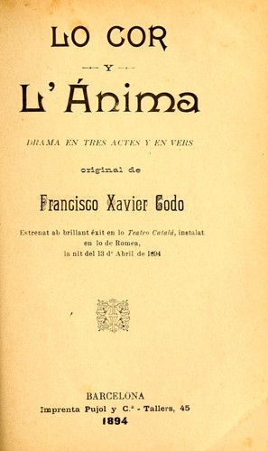 Cover for Lo cor y l'ànima