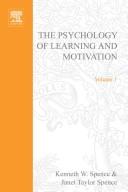 Cover for Psychology of Learning and Motivation