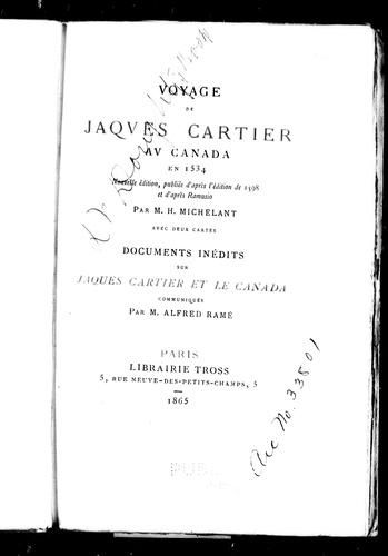 Cover for Voyage de Jacques Cartier au Canada en 1534