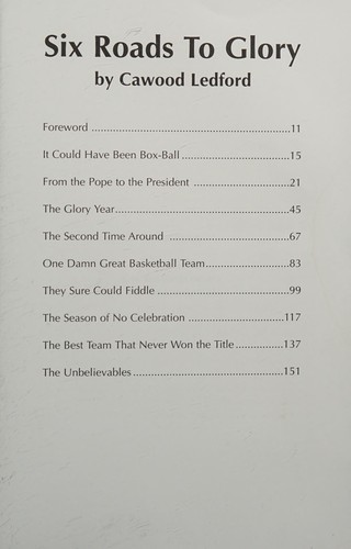 Cover for Six Roads to Glory
