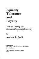 Cover for Equality, tolerance, and loyalty