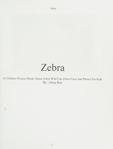 Cover for Zebra