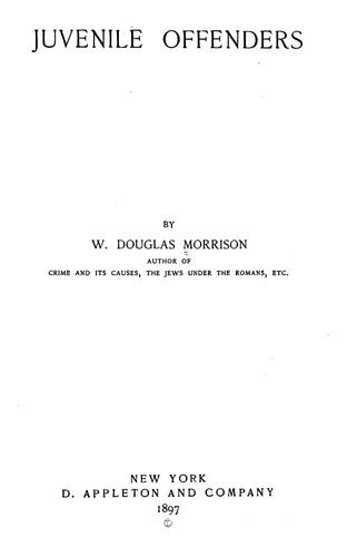 Cover for Juvenile offenders
