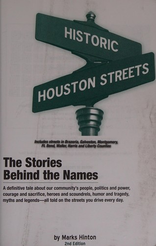 Cover for Historic Houston Streets