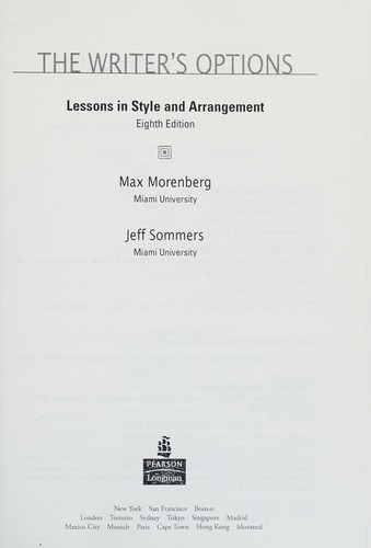 Cover for The writer's options