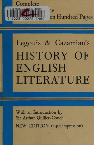Cover for A history of English literature