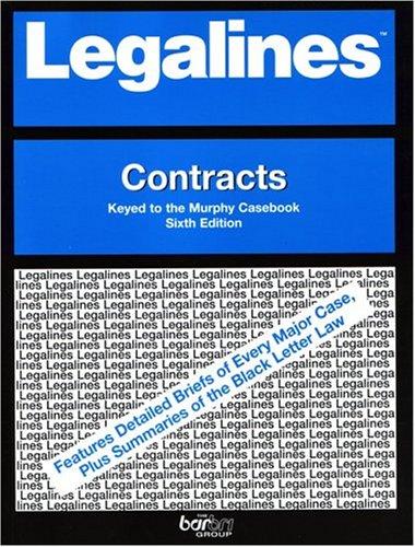 Cover for Legalines: Contracts